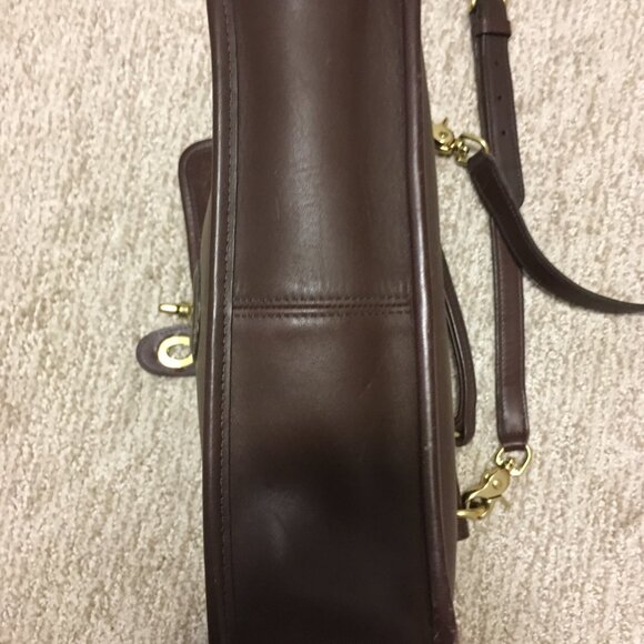 Vintage Coach Willis Dark Brown Leather Cross-Body Satchel Bag - Picture 3 of 4